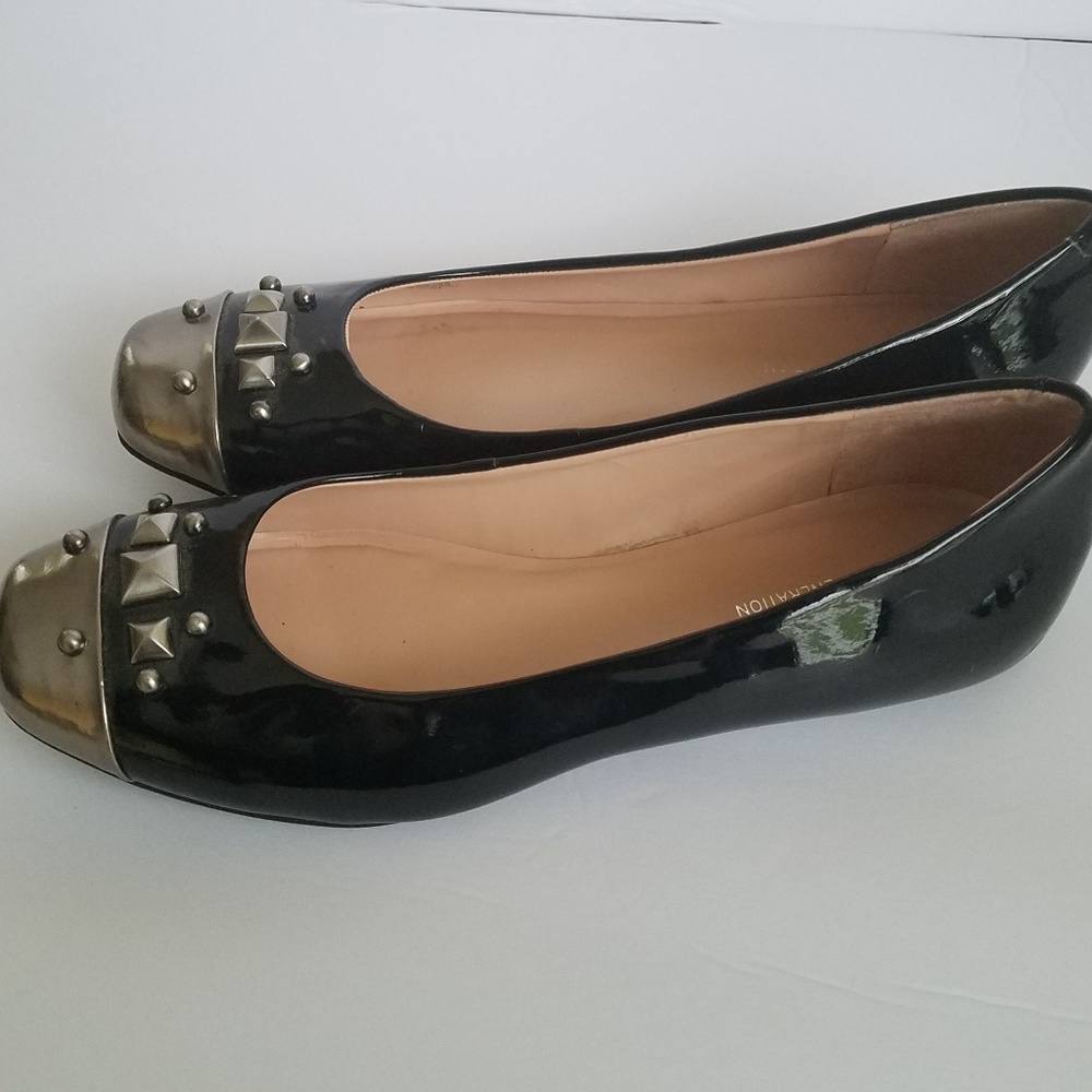 BCBGeneration Black Patent Flats